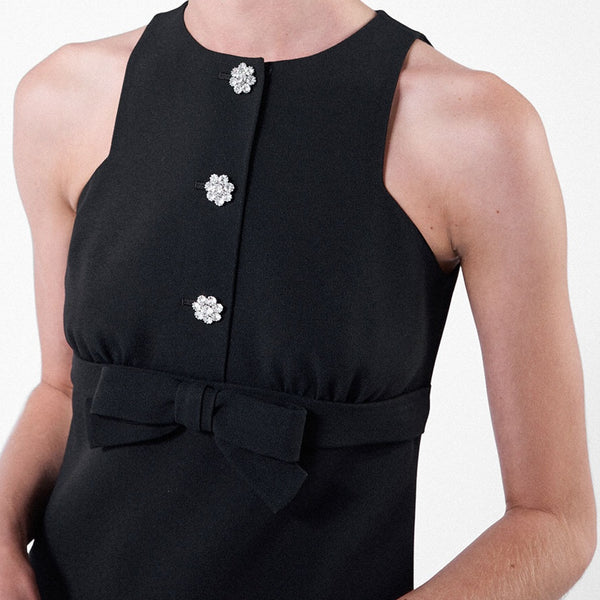Sable compact mini-dress