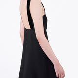 Embroidered cady mini-dress