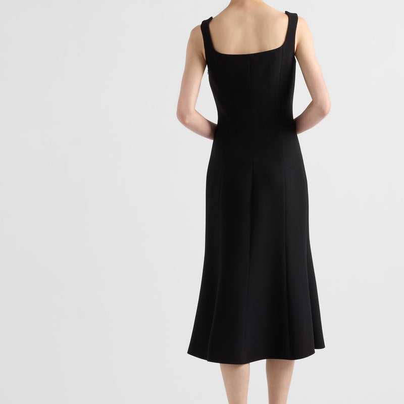 Embroidered cady dress