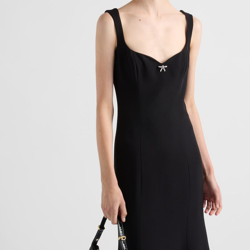 Embroidered cady dress