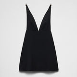 Embroidered sablé mini-dress