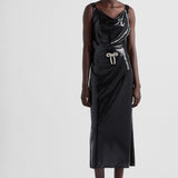 Sequined jersey satin dress