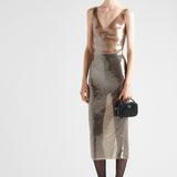 Embroidered tulle dress