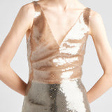 Embroidered tulle dress