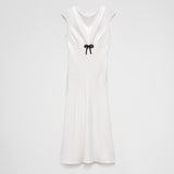 Sequined satin jersey dress