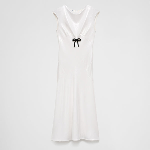 Sequined satin jersey dress