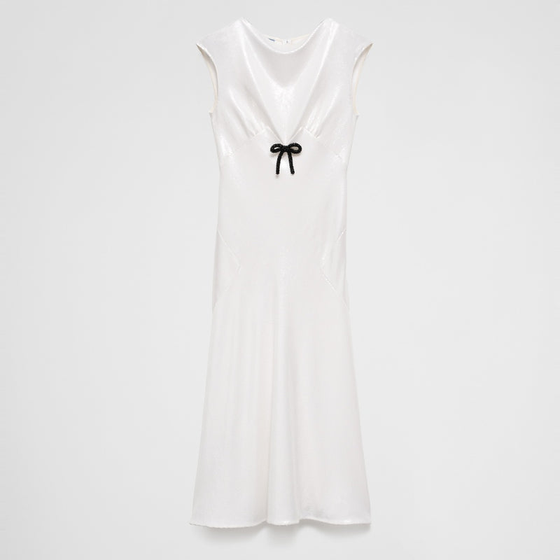 Sequined satin jersey dress