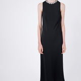 Embroidered sablé dress