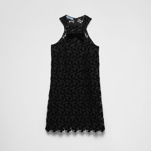 Guipure lace mini dress