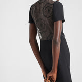 Cady and lace mini-dress