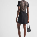 Cady and lace mini-dress