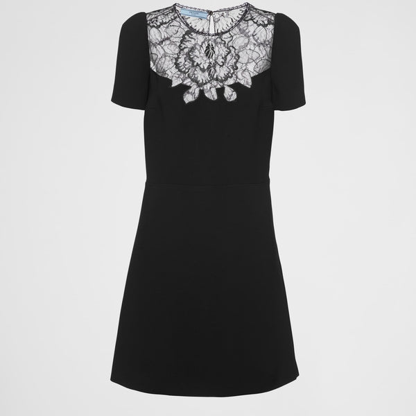 Cady and lace mini-dress