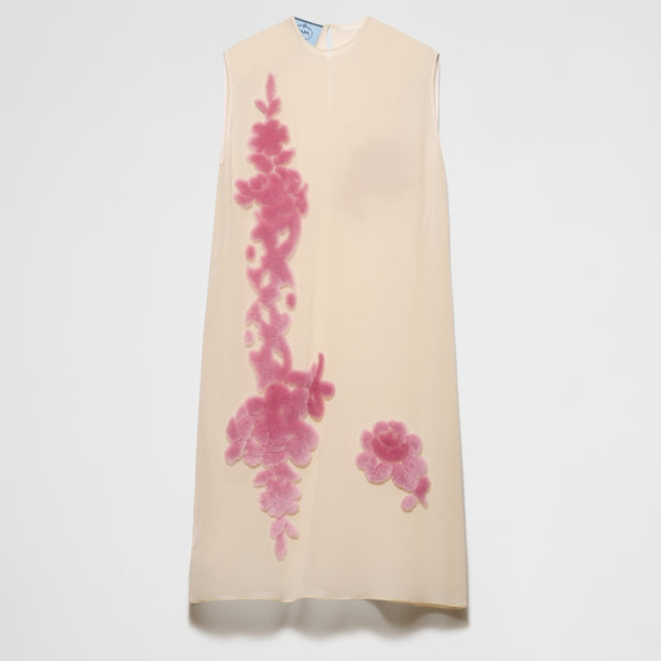 Embroidered georgette dress