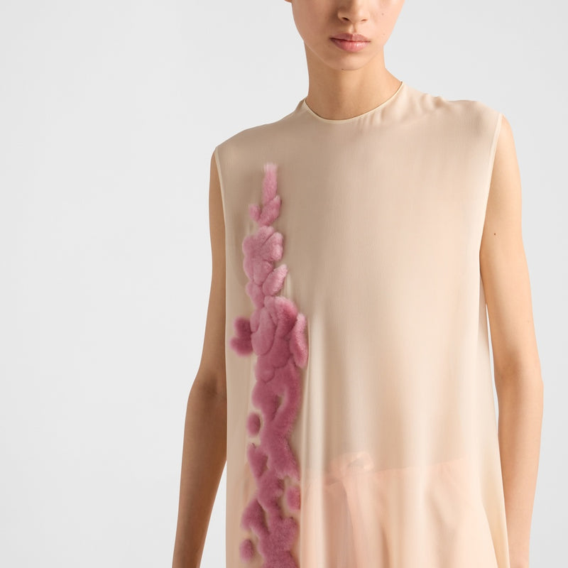 Embroidered georgette dress