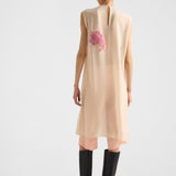Embroidered georgette dress