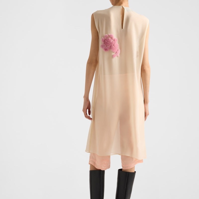 Embroidered georgette dress