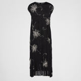 Embroidered dress with fringe