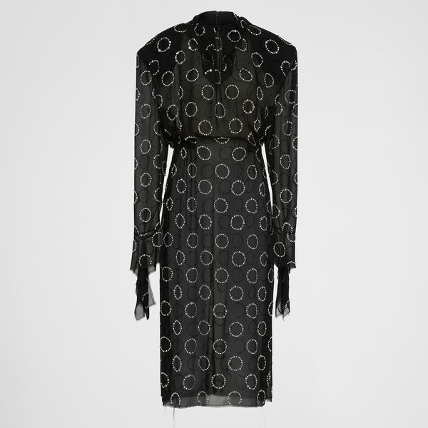 Embroidered georgette dress