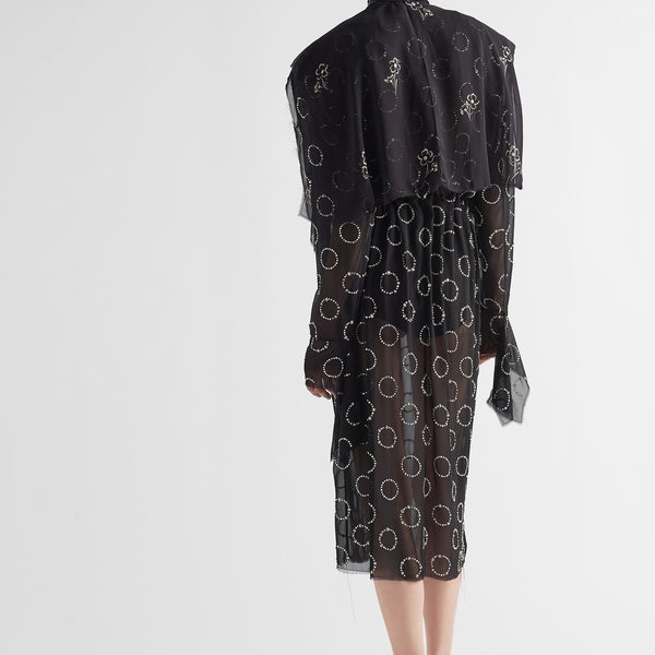 Embroidered georgette dress
