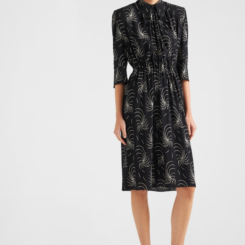 Printed sablé dress