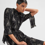 Printed sablé dress