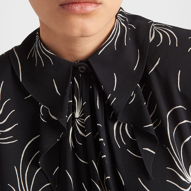 Printed sablé dress