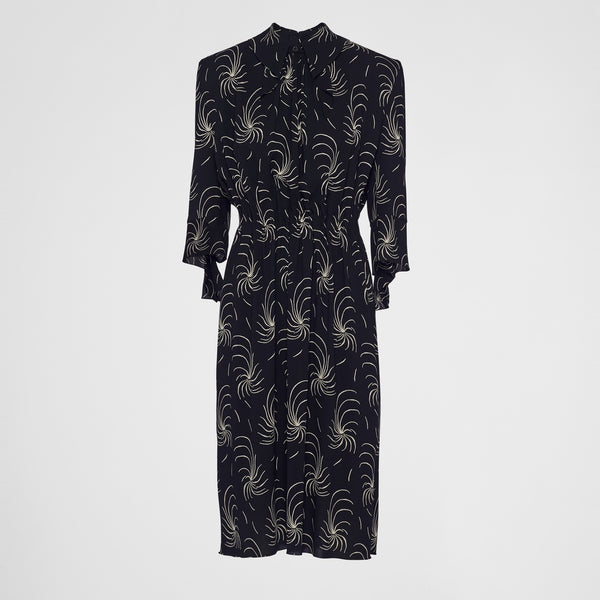 Printed sablé dress