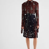 Embroidered georgette dress