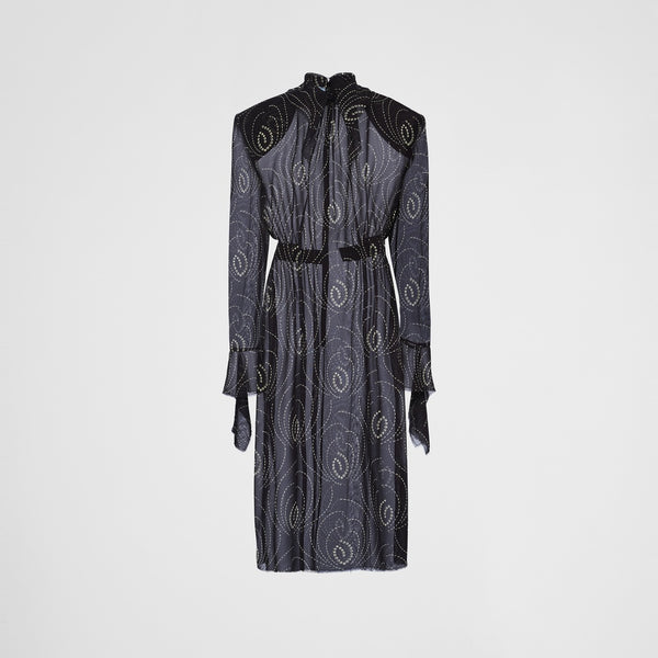 Printed georgette dress