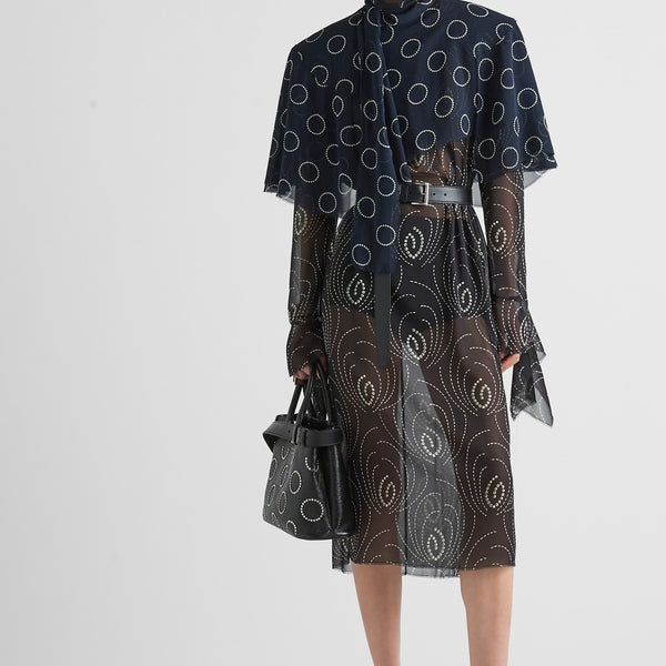 Printed georgette dress