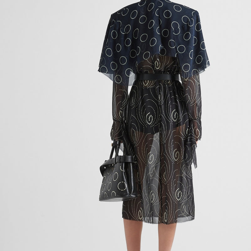 Printed georgette dress