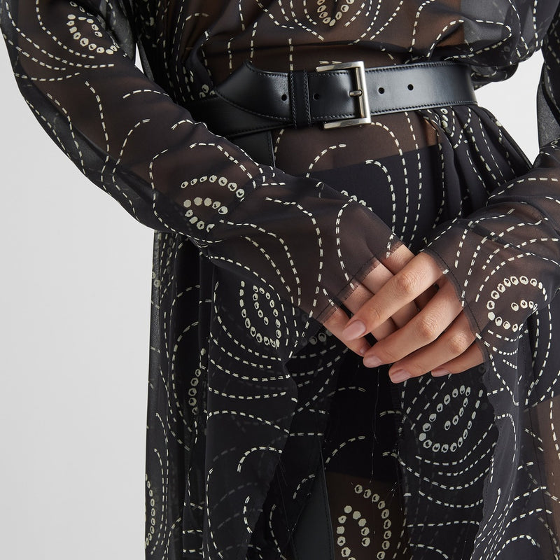 Printed georgette dress