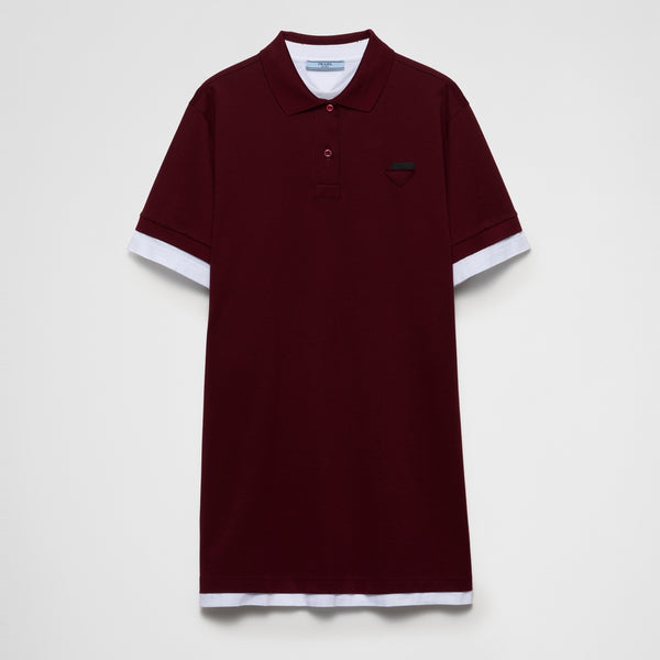 Piqué and jersey dress