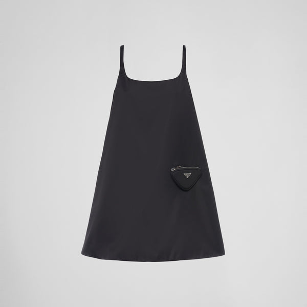 Re-Nylon sleeveless dress with pouch