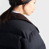 Cropped compact poplin down jacket