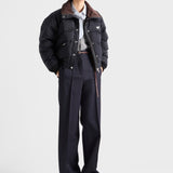 Cropped compact poplin down jacket