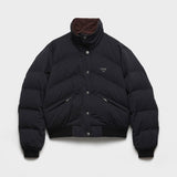 Cropped compact poplin down jacket
