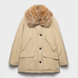 Medium-weight old Panama cotton down jacket