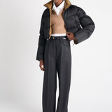 Cropped Re-Nylon down jacket