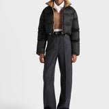 Cropped Re-Nylon down jacket