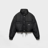 Cropped Re-Nylon down jacket