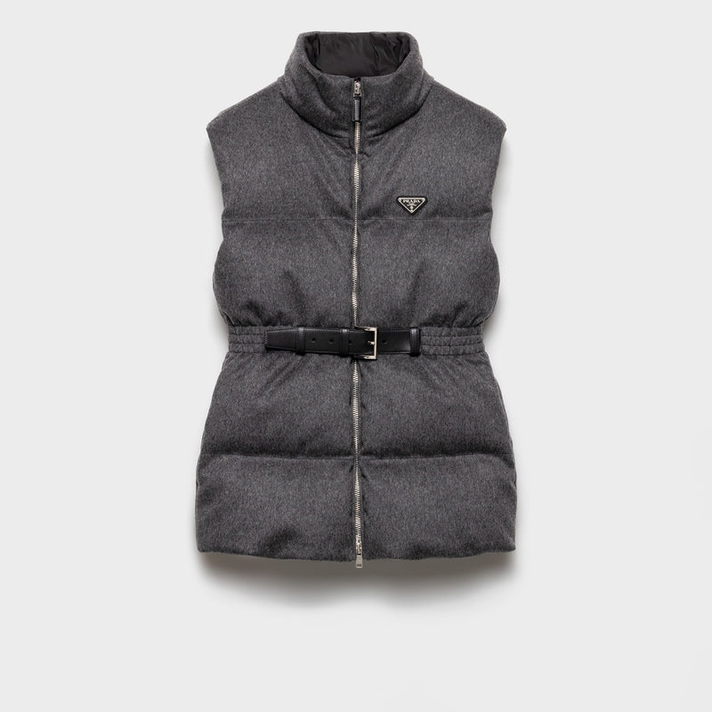 Loden down vest