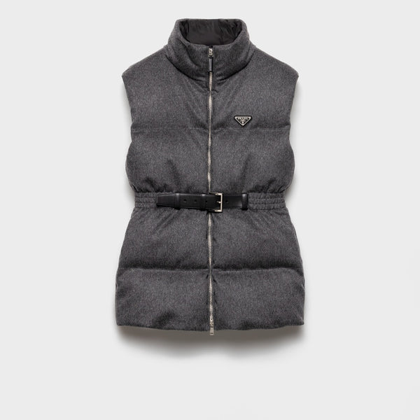 Loden down vest
