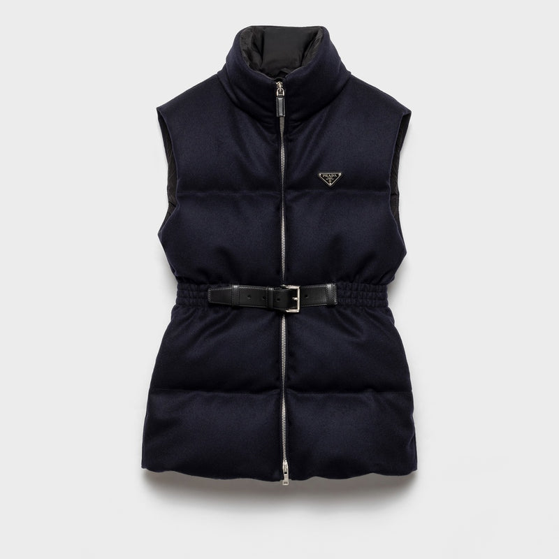 Loden down vest