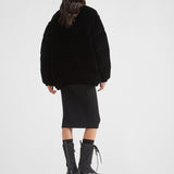 Convertible velvet down jacket
