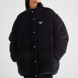 Convertible velvet down jacket