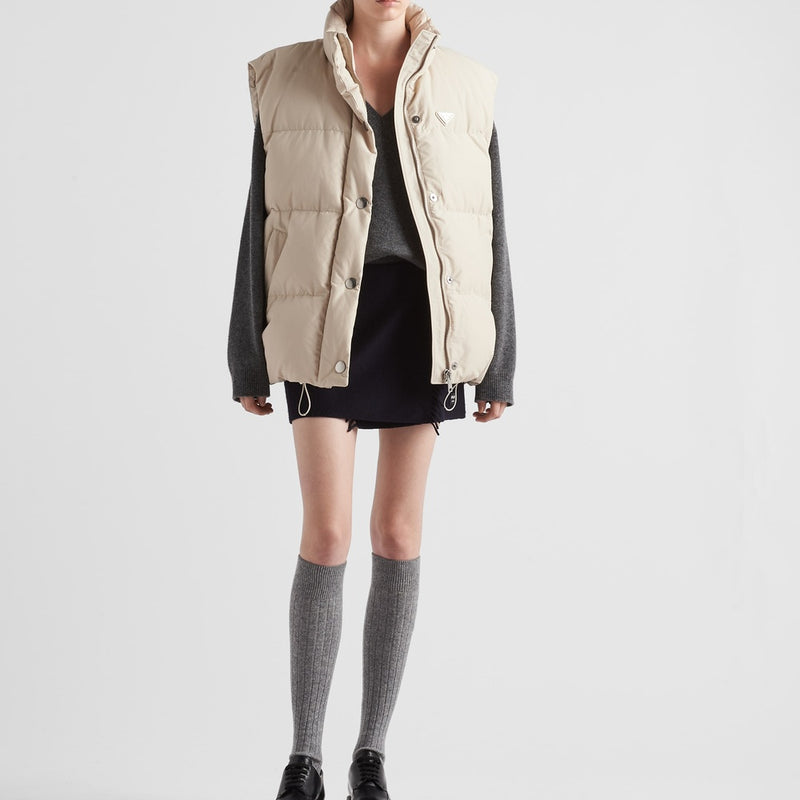 Technical fabric down vest