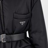 Re-Nylon hooded down jacket