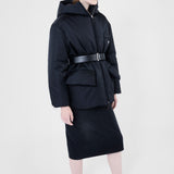 Re-Nylon hooded down jacket