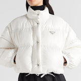 Re-Nylon cropped convertible down jacket